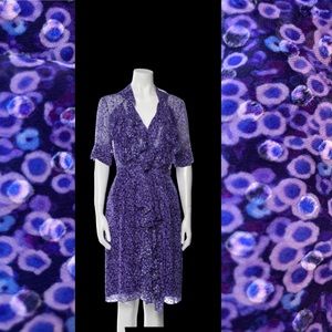 Jason Wu purple silk knee length dress